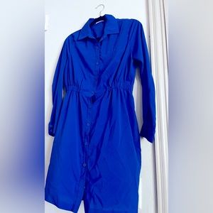 Calvin Klein Midi Shirt Dress in  Royal Blue. Size 6 worn twice